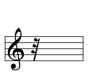 Silencio de fusa en el pentagrama